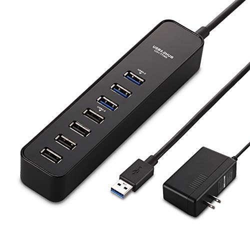 エレコム USB3.0 ハブ 7ポート ACアダプタ付 セルフ/バス両対応 U3H-T706SBK
